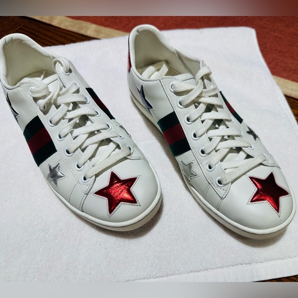 GUCCI ACE TRAINERS w/ STARS SZ 36.5 GREAT CONDITION - Picture 13 of 13